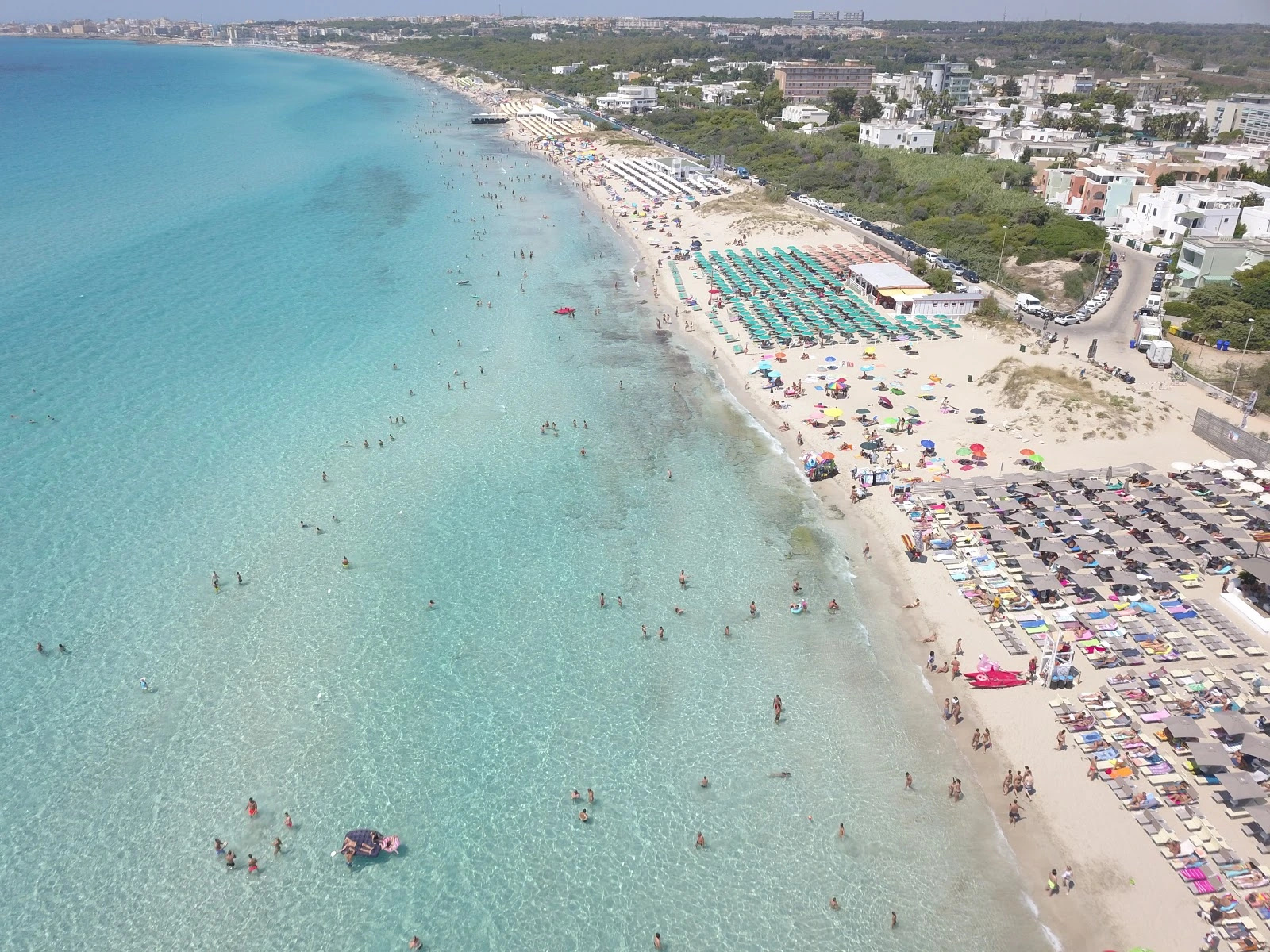Spiaggia di Baia Verde a Gallipoli vicino a Casa delle Ginestre