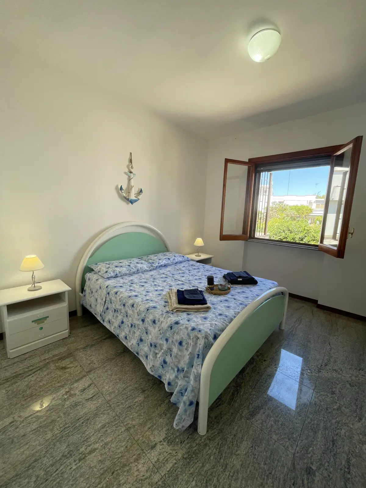 Camera matrimoniale blu della casa vacanze a Gallipoli