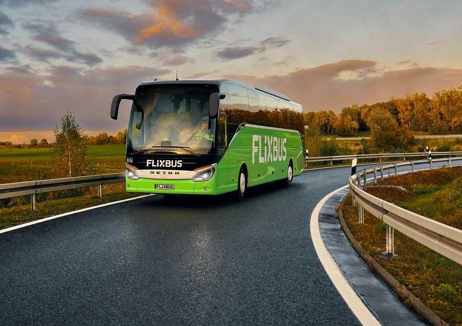 FlixBus coach arriving in Gallipoli