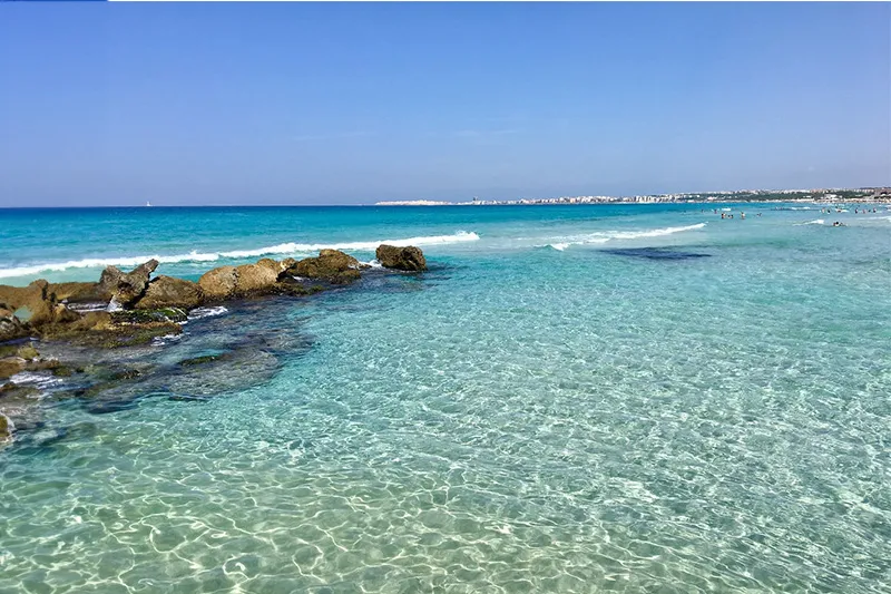 Mare di Baia Verde a Gallipoli vicino a Casa delle Ginestre