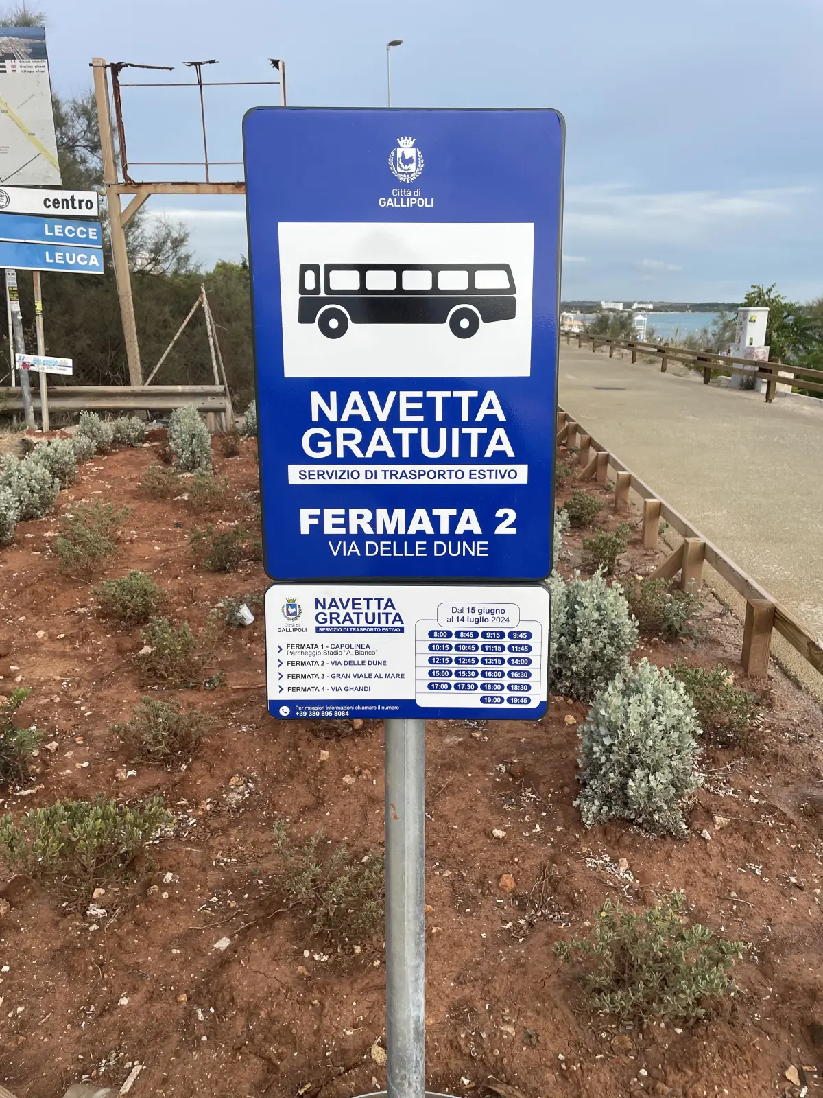Navetta comunale per gli spostamenti locali in zona Baia Verde